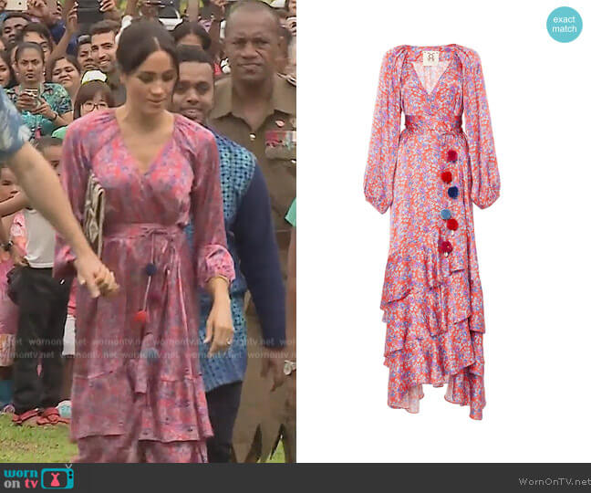 Figue Frederica Ruffle Dress worn by Meghan Markle on Harry and Meghan