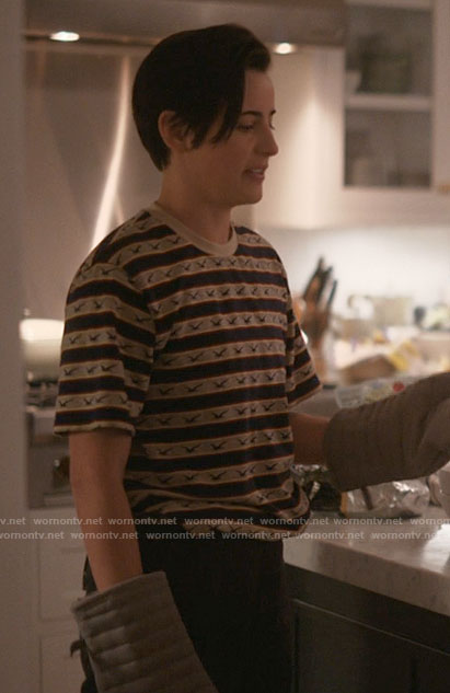 Finley's striped t-shirt on The L Word Generation Q