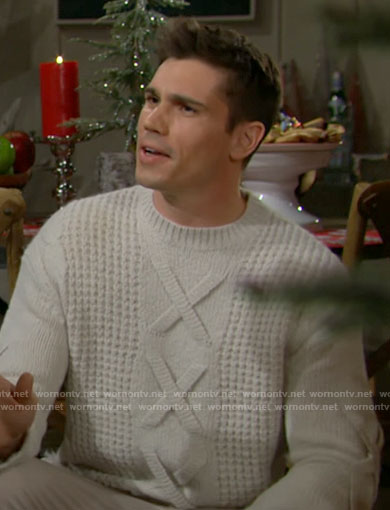Finn’s sweater with crosses on The Bold and the Beautiful