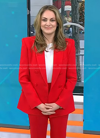 Fran Katzen’s red double breasted blazer on Today
