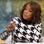 Gayle King’s houndstooth dress on CBS Mornings