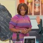 Gayle King’s pink ombre sweater dress on CBS Mornings