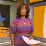 Gayle King’s pink ombre sweater dress on CBS Mornings