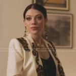 Georgina Sparks’s white embellished blazer on Gossip Girl