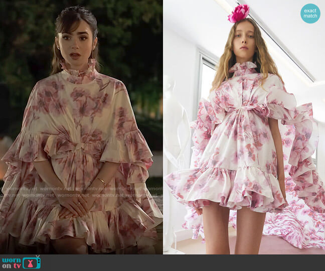  Giambattista Valli Fall 2019 Couture Collection worn by Emily Cooper (Lily Collins) on Emily in Paris