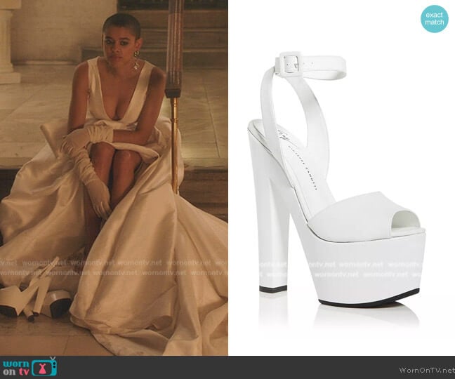 Birel Platform High Heel Sandals by Giuseppe Zanotti worn by Julien Calloway (Jordan Alexander) on Gossip Girl