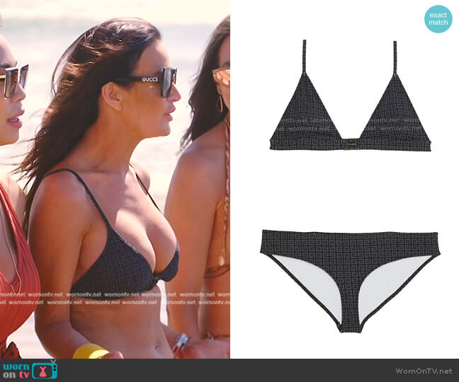 Givenchy 4G Logo-Print 2-Piece Bikini worn by Lisa Barlow on The Real Housewives of Salt Lake City