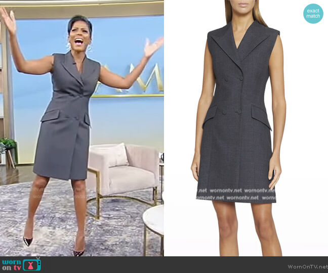 Givenchy Double-breasted wool grain de poudre dress worn by Tamron Hall on Tamron Hall Show