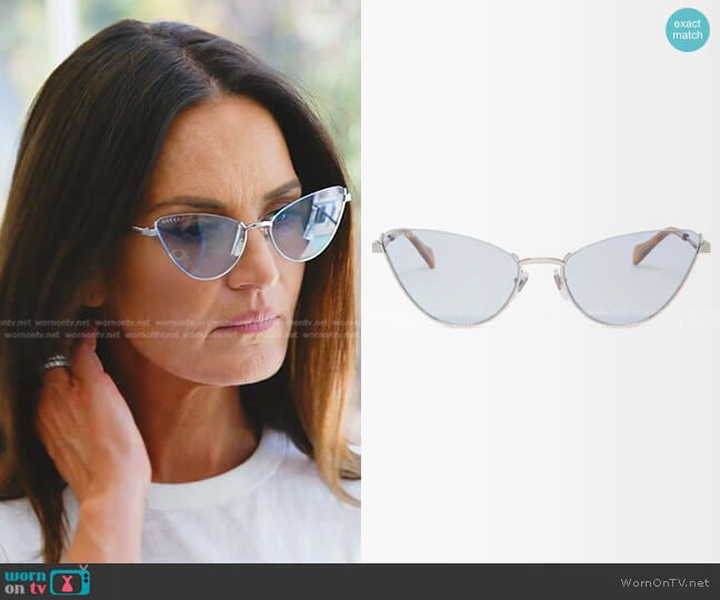 Gucci Cat-Eye Metal Sunglasses worn by Lisa Barlow on The Real Housewives of Salt Lake City