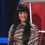 Gwen’s green checkered mini dress on The Voice