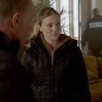 Hailey’s black quilted jacket on Chicago PD