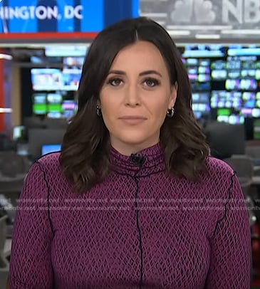 Hallie Jackson's purple check dress on Today