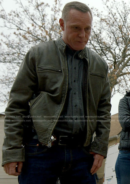 Hank's leather jacket on Chicago PD