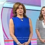 Hoda’s blue ribbed sleeveless dress on Today