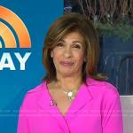Hoda’s pink notch collar blouse on Today