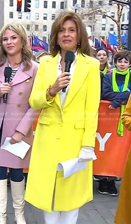 Hoda’s yellow coat on Today