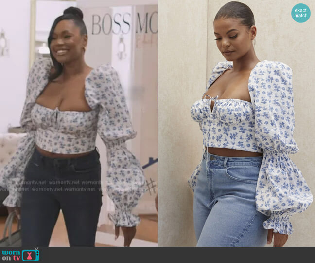 House of CB Millicent Top worn by Ciera on The Real Housewives of Potomac