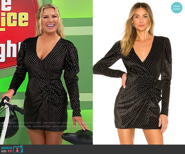 House of Harlow 1960 x Revolve Andrada Dress worn by Rachel Reynolds on The Price is Right