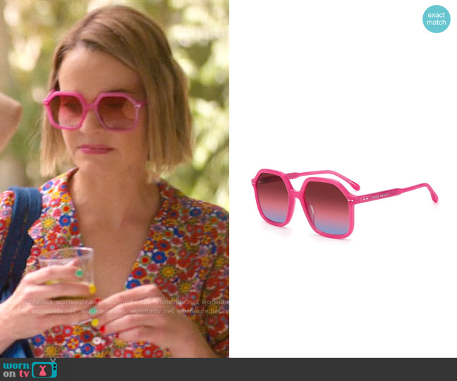 Isabel Marant 55mm Square Sunglasses worn by Alice Pieszecki (Leisha Hailey) on The L Word Generation Q