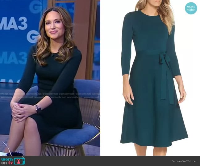 WornOnTV: Rhiannon Ally’s green dress on Good Morning America ...