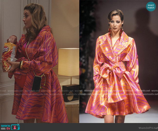 Jean-Louis Scherrer 1992 Spring Couture Collection worn by Madeline Wheeler (Kate Walsh) on Emily in Paris