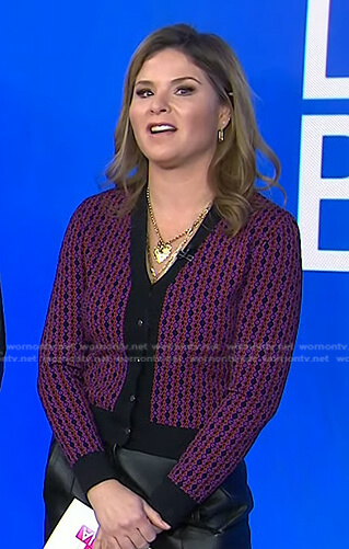 Jenna’s purple print cardigan on Today