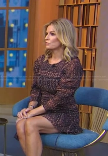 Jennifer’s printed ruched dress on Good Morning America