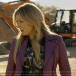 Jenny’s purple leather jacket and Fleetwood Mac tee on Big Sky