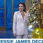 Jessie James Decker’s beige leather blazer and pants on Good Morning America