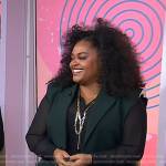 Jill Scott’s green sleeveless blazer on Today