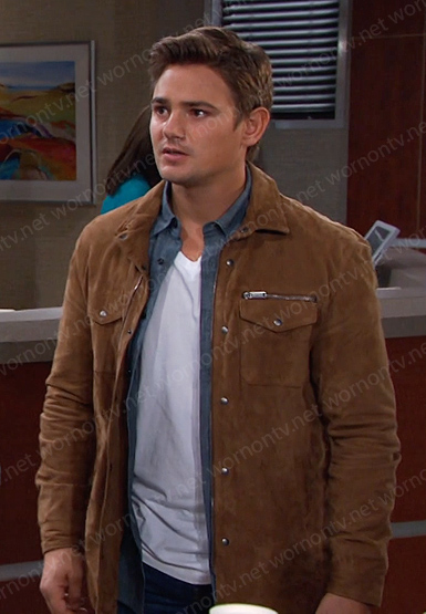 Johnny’s beige suede jacket on Days of our Lives