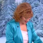 Joy’s blue satin blazer on The View