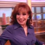 Joy’s blue twist front blouse on The View