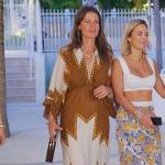 Julia’s brown and white print dress on The Real Housewives of Miami