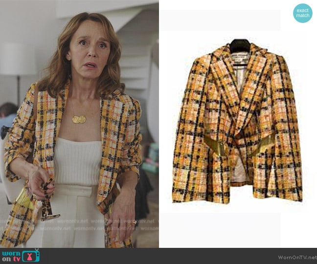 WornOnTV: Sylvie's red wrap blazer and white blouse on Emily in Paris, Philippine Leroy-Beaulieu