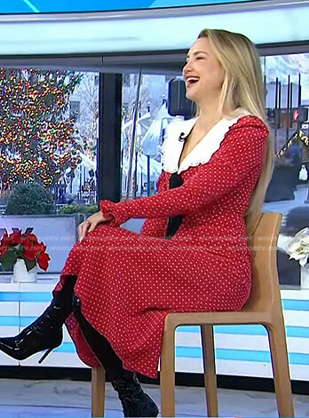 Kate Hudson’s red polka dot dress on Today