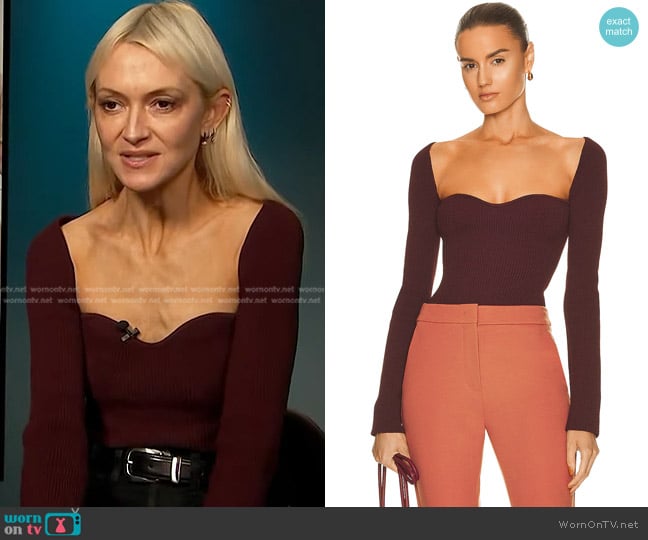 Khaite Maddy Sweater worn by Zanna Roberts Rassi on Access Hollywood