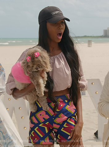 Kiki's kirin print shorts on The Real Housewives of Miami