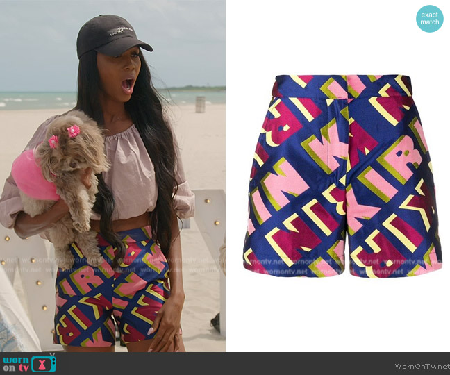 Kirin Jacquard Type Shorts worn by Kiki Barth (Kiki Barth) on The Real Housewives of Miami