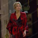 Kristen’s red and black robe on Days of our Lives