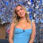 Kristin Cavallari’s blue leather sleeveless dress on Good Morning America