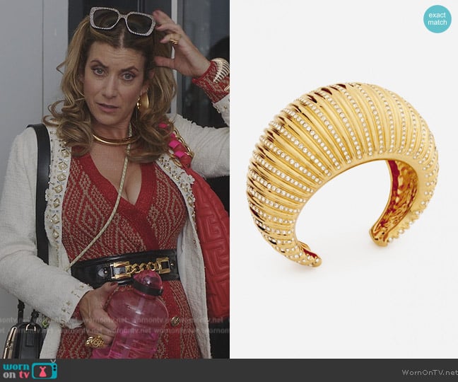 Rhinestone Arpege Bracelet by Lanvin worn by Kate Walsh (Kate Walsh) on Emily in Paris