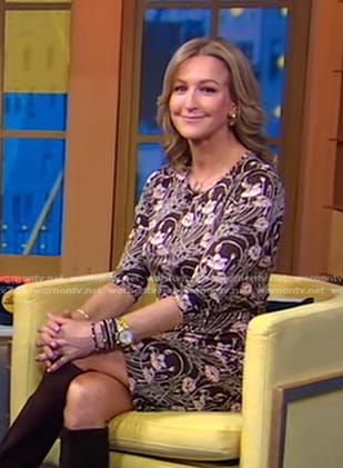 Lara's brown floral print dress on Good Morning America