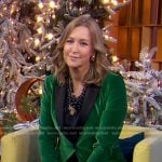 Lara’s green velvet blazer on Good Morning America