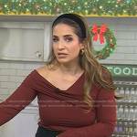 Laura Vitale’s brown asymmetric top on Today