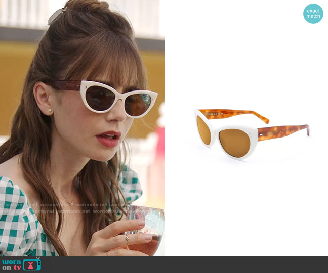 L.G.R. Twiga Sunglasses worn by Emily Cooper (Lily Collins) on Emily in Paris