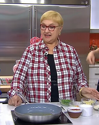Lidia Bastianich's red plaid shirt on Today