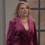 Liesl’s pink velvet suit on General Hospital