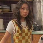 Lilly’s check knit vest on Ravens Home