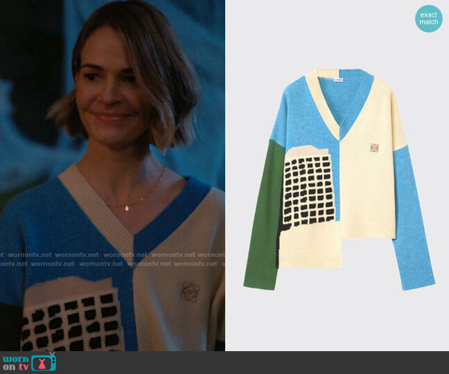 Loewe L.A. Series Colorblock Wool Sweater worn by Alice Pieszecki (Leisha Hailey) on The L Word Generation Q